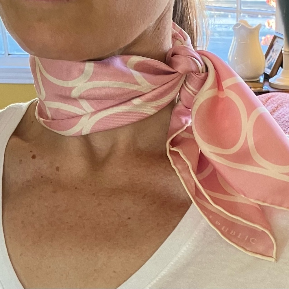 Silky pink scarf